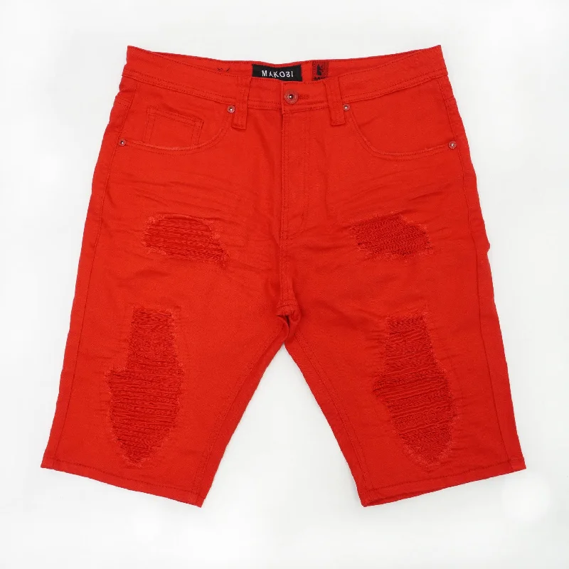 Personalized Shorts For Sponsorship Deals-M971 Jordanelle Twill Shorts - Red