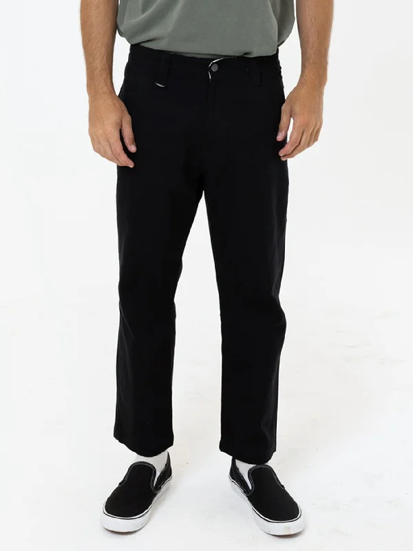 Custom Pants For Leagues-Thrills Union Work Chino - Black