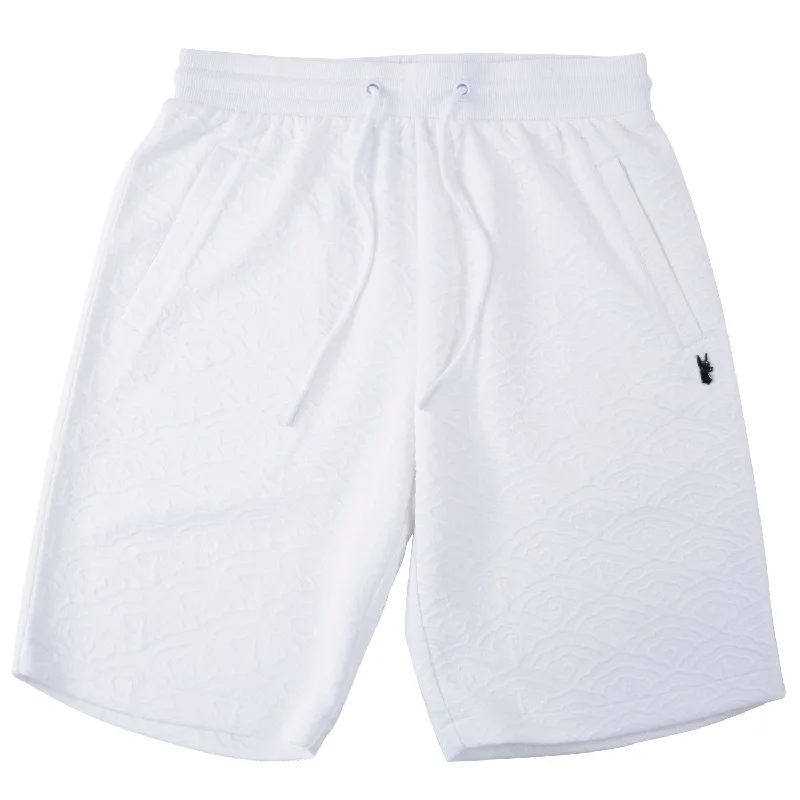 Shorts With Custom Designs-M654 Bellagio Shorts - White