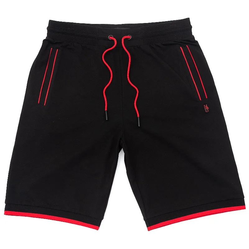 Custom Shorts With Logos-M601 Makobi Ricci Core Shorts - Black.Red