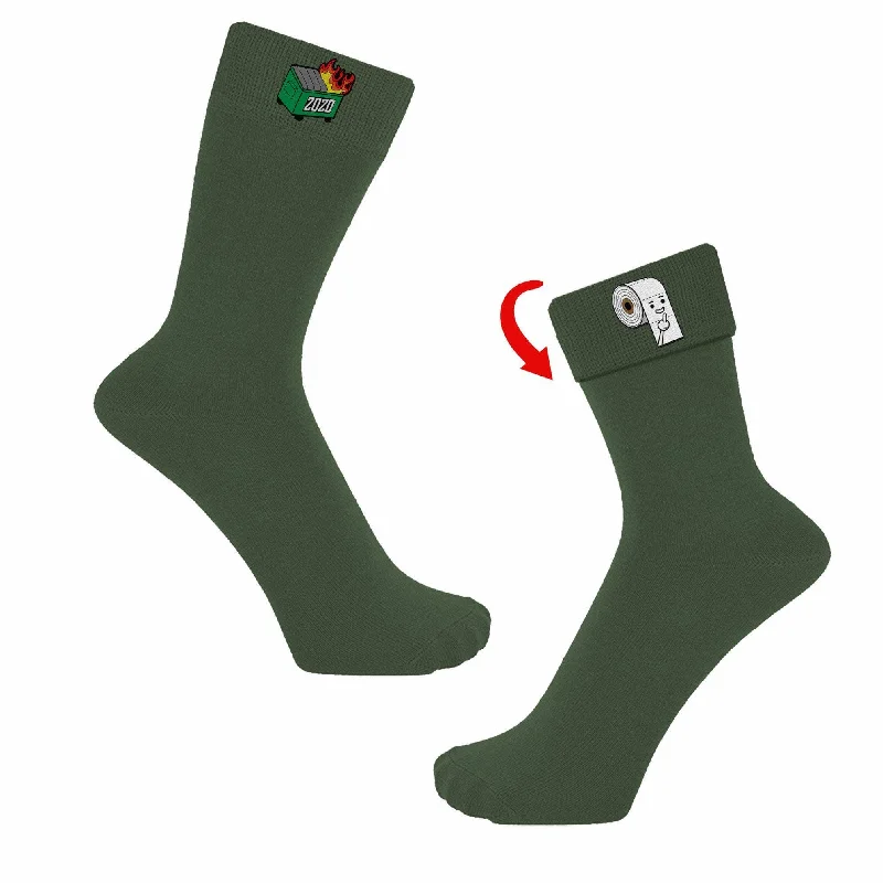 Socks For Personalized Team Apparel-Womens 2020 Dumpster Fire Socks