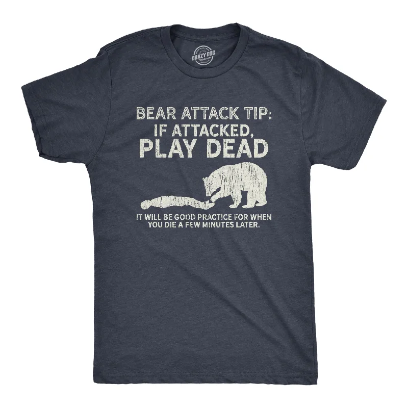 Custom T-Shirts With Logos-Bear Attack Tip Men's T Shirt