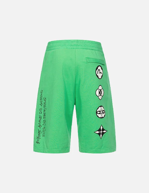 Shorts For Youth Camps & Leagues-Kamon Print Regular Fit Sweat Shorts