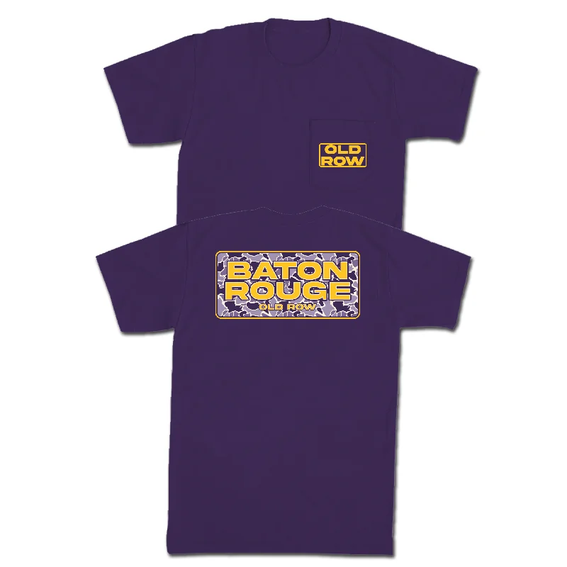 Personalized T-Shirts For Off-Field Wear-Baton Rouge Camo Pocket Tee