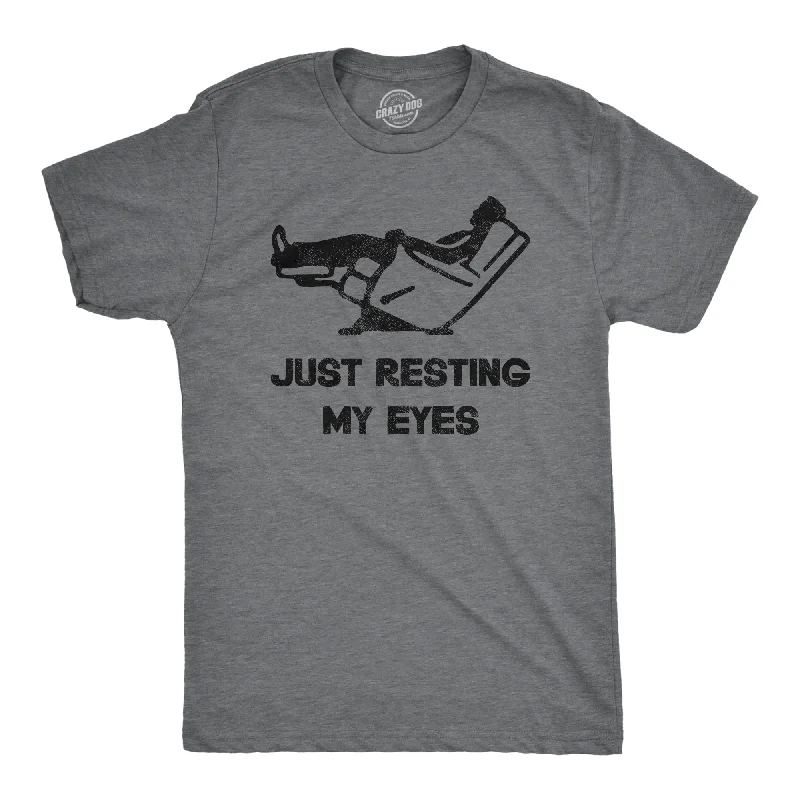 Custom T-Shirts With Player Stats-Just Resting My Eyes Men's T Shirt