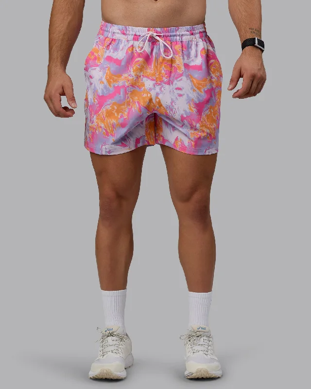 Personalized Shorts For Large-Scale Events-Daily 5" Swim Shorts - React Pink-Orange