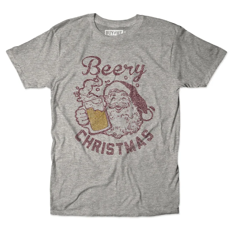 Personalized T-Shirts For Fan Customization-Beery Christmas Tee