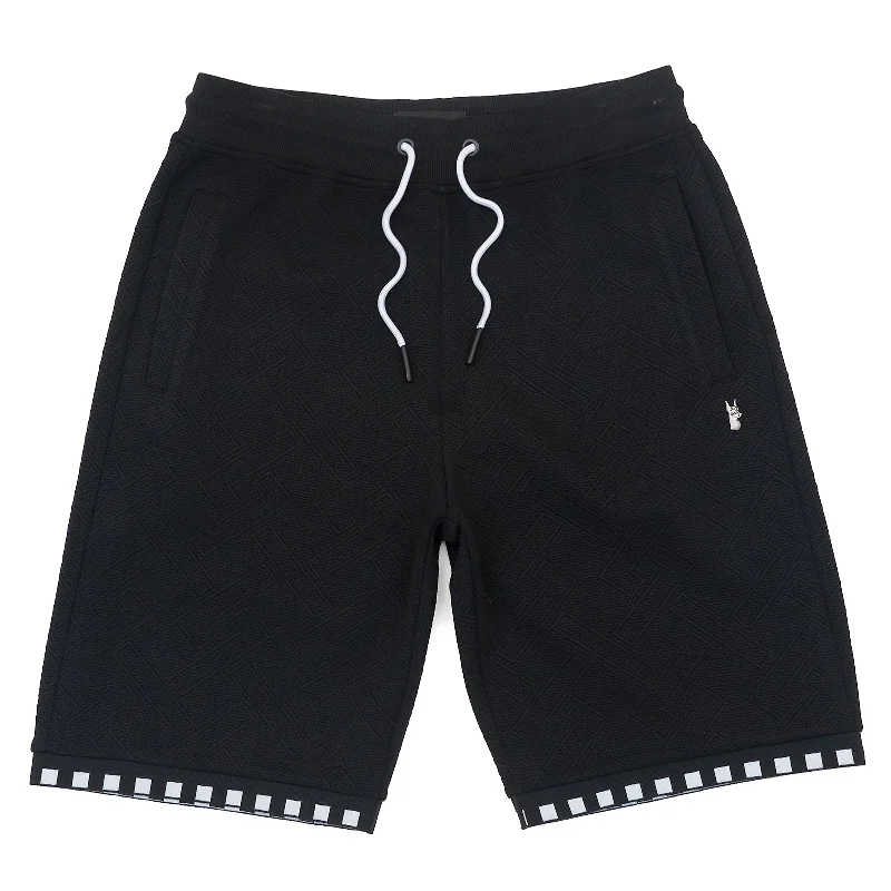 Personalized Shorts For Special Guests-M963 Bianchi Jacquard Shorts - Black