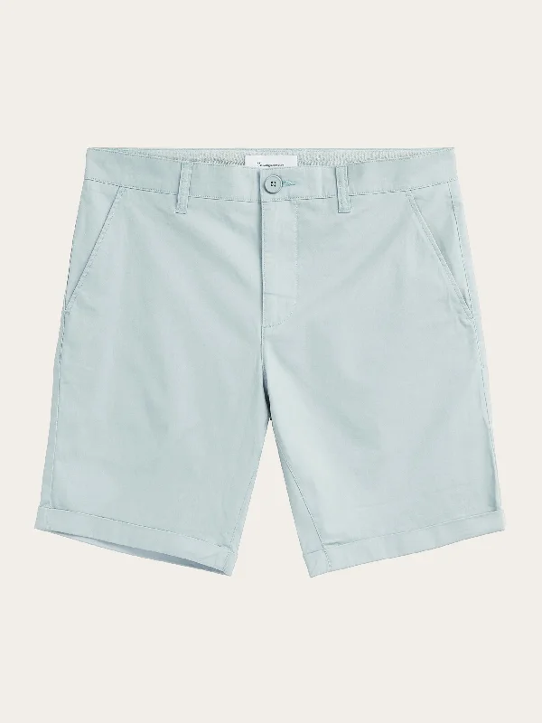 Shorts With Custom Fonts & Numbering-CHUCK regular chino poplin shorts - Gray Mist