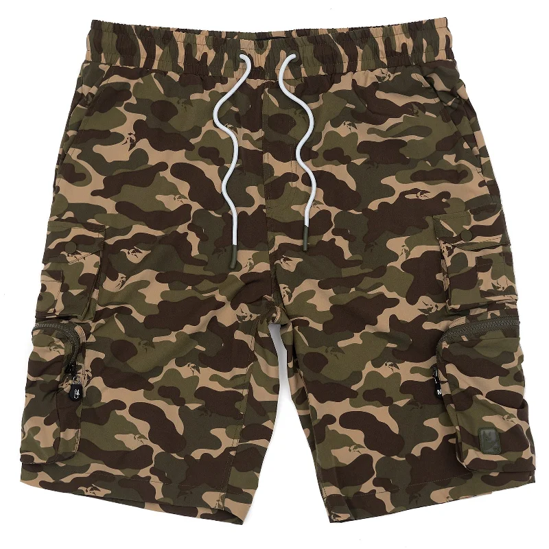 Custom Shorts For Team Fundraisers-M633 Colton Nylon Spandex Cargo Shorts - Camo