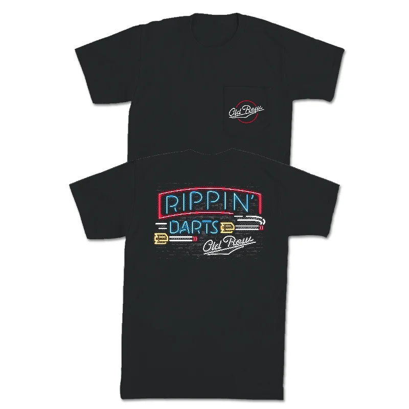 T-Shirts For Tournaments & Leagues-The Rippin' Darts Pocket Tee