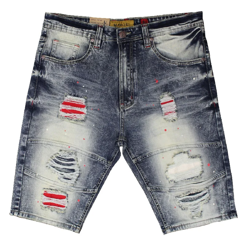 Custom Shorts For Major Events-M748 Makobi Hermosa Shredded Shorts - Dirt Wash