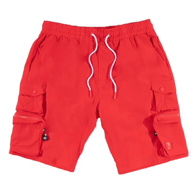 Custom Shorts For Holiday Gifts-M633 Colton Nylon Spandex Cargo Shorts - Red