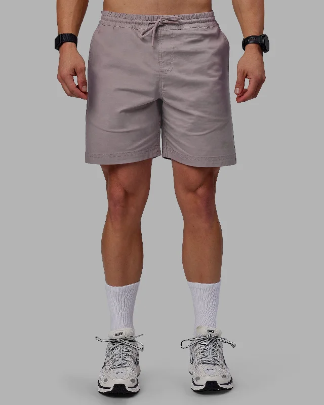 Shorts For Team Building Events-Daily 7" Shorts - Grey Purple