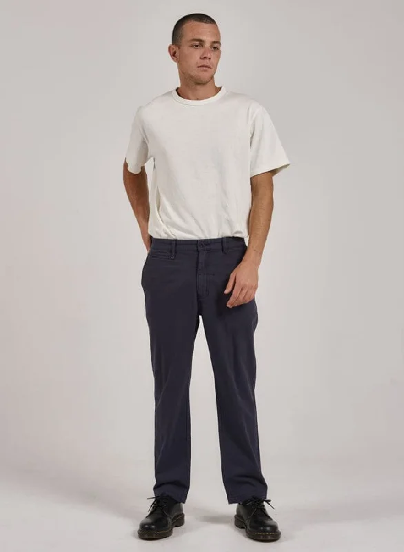 Custom Pants For Youth Competitions-Minimal Thrills Work Chino - Station Navy