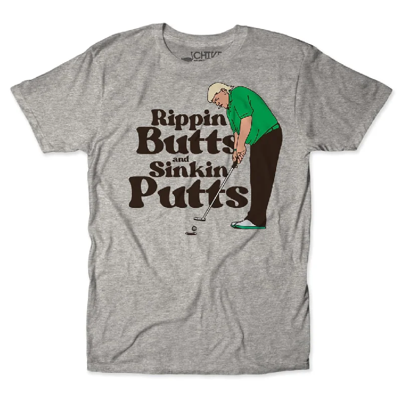 T-Shirts With Custom Name Tags-Rippin Butts Tee