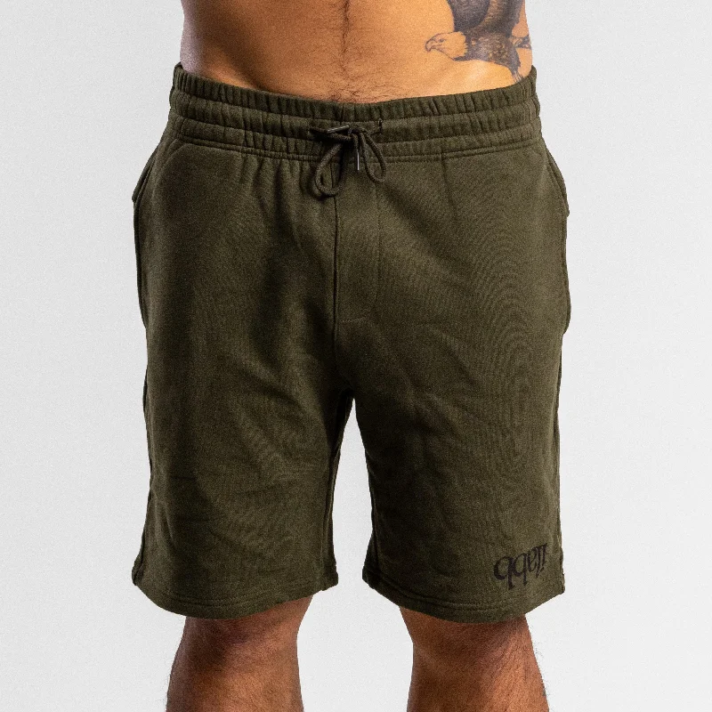 Shorts For Custom Designs & Printing-Capsize Block Short Unisex ARMY GREEN