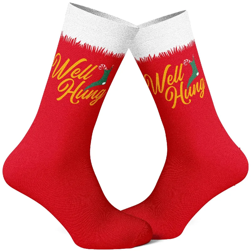 Personalized Socks For School Competitions-Mens Well Hung Socks