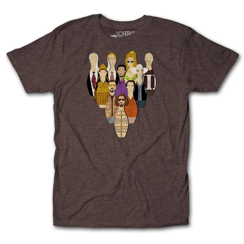 Custom T-Shirts For Schools & Colleges-Lebowski Pins Tee