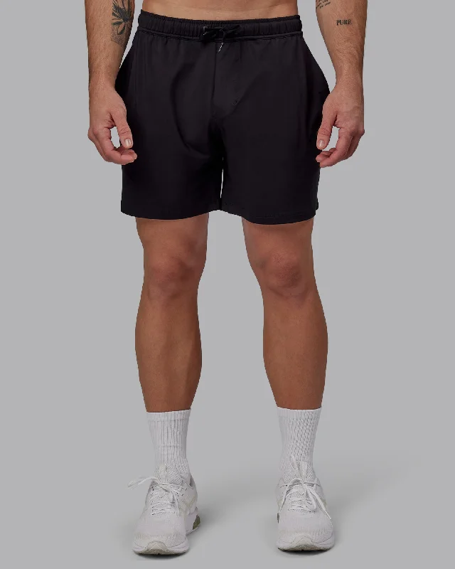 Custom Shorts With Text & Logo-Restore 6" CloudFLX Shorts - Black