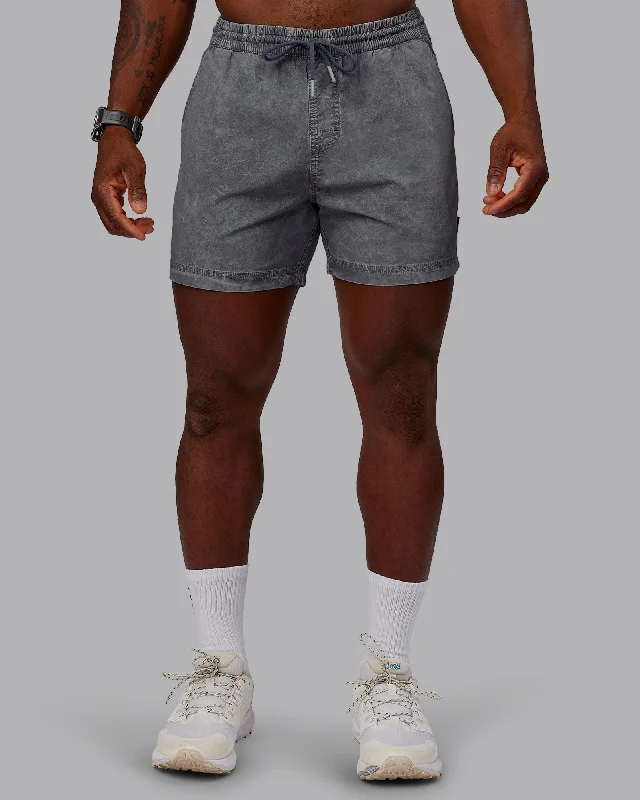 Shorts For Special Fan Days-Washed Daily 5" Shorts - Circular Grey