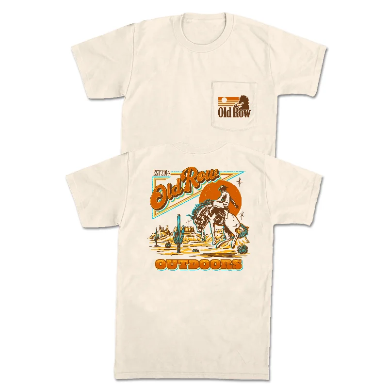 T-Shirts For Charity Fundraisers-Old Row Outdoors Banquet Cowboy Pocket Tee