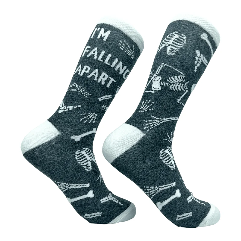 Custom Socks For Social Gatherings-Men's Im Falling Apart Socks