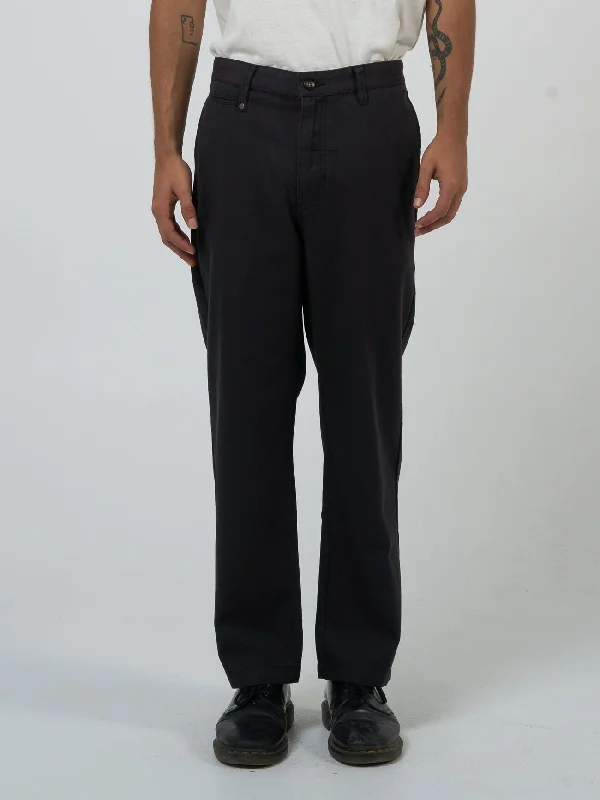 Pants For Professional Teams-Minimal Thrills Work Chino - Merch Black