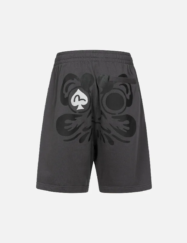 Personalized Shorts For Competitive Teams-Spade Daruma Print Fashion Fit Sweat Shorts