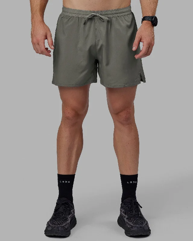 Custom Shorts For School Competitions-Pace 5" Lined Performance Shorts - Graphite-Reflective