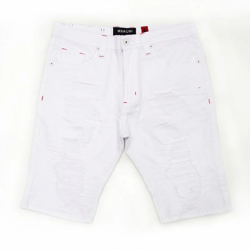 Personalized Shorts For Charity Auctions-M971 Jordanelle Twill Shorts - White