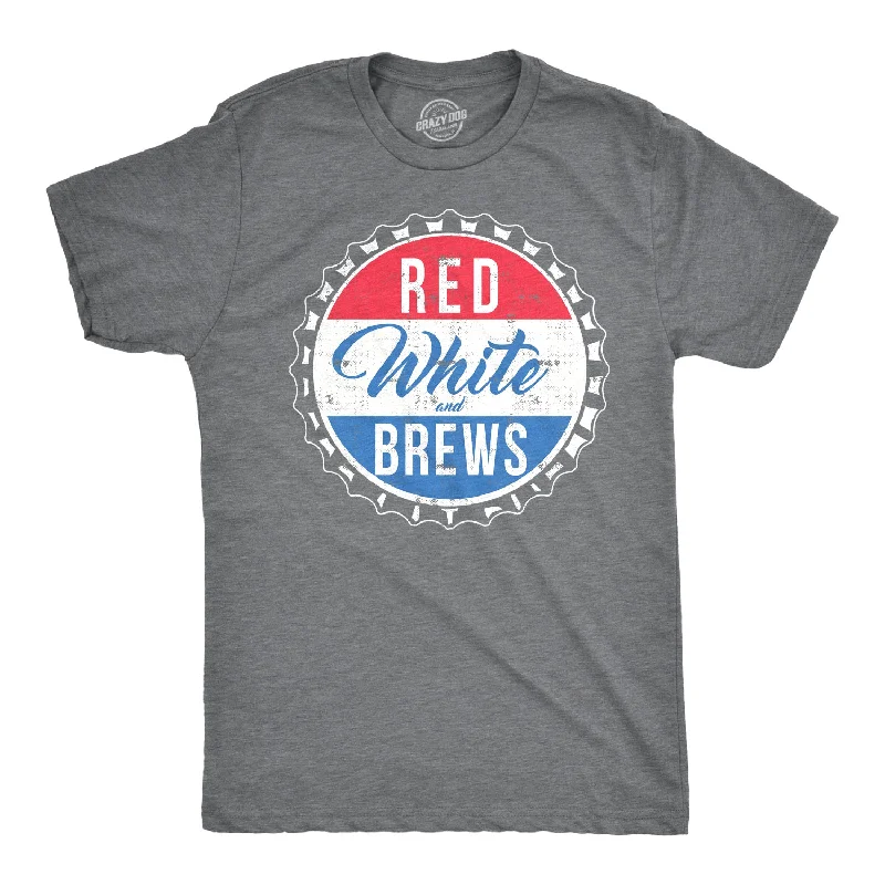 Custom T-Shirts For Team Fundraisers-Red White and Brews Men's T Shirt