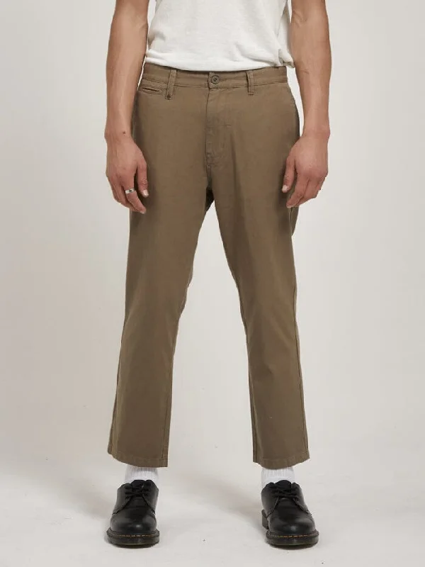 Custom Pants With Embroidered Names-Minimal Thrills Work Chino - Dune