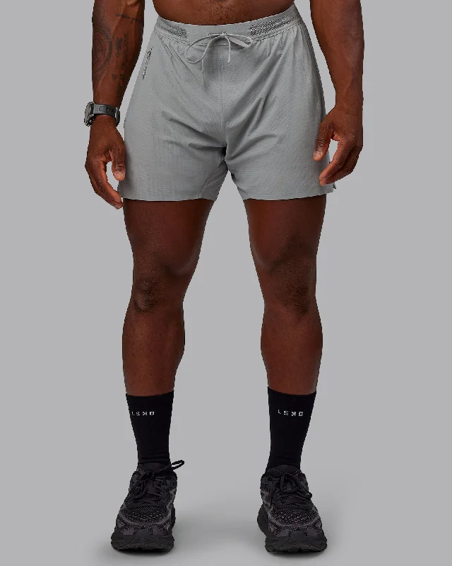 Custom Shorts With Embroidered Names-UltraAir 5" Lined Performance Shorts - Circular Grey