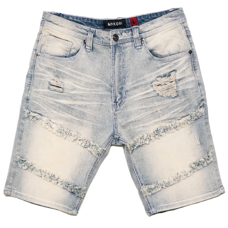 Personalized Shorts For Special Anniversaries-M967 Noah Denim Shorts - Light Wash