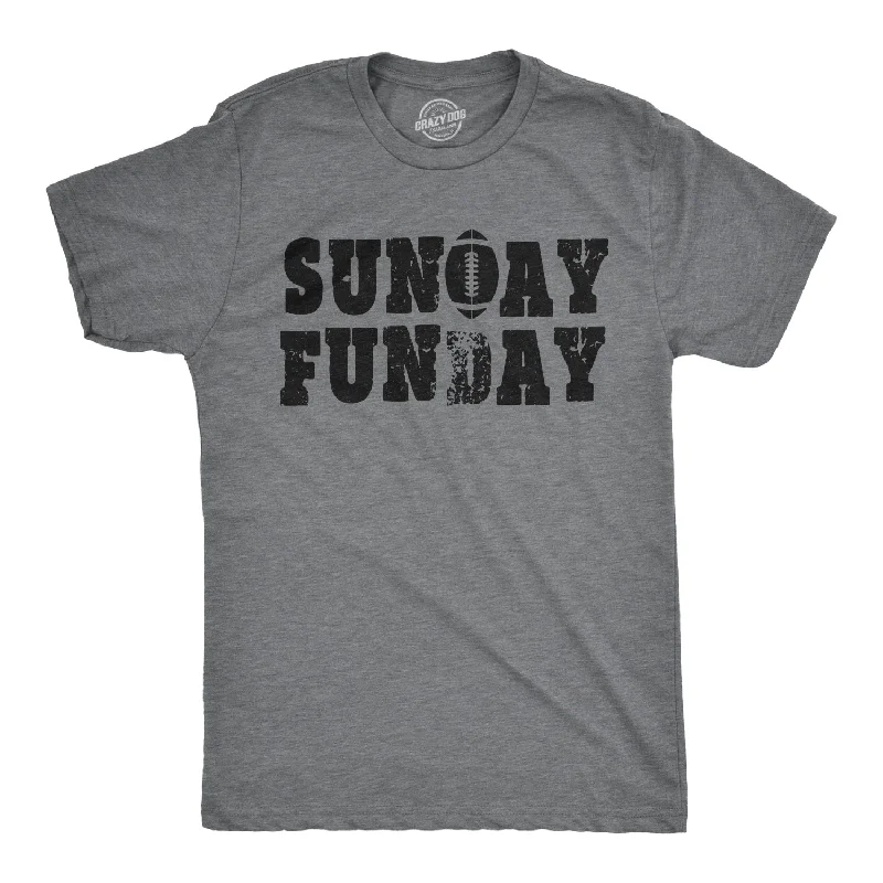 Custom T-Shirts For Summer Leagues-Sunday Funday Vintage Football Men's T Shirt