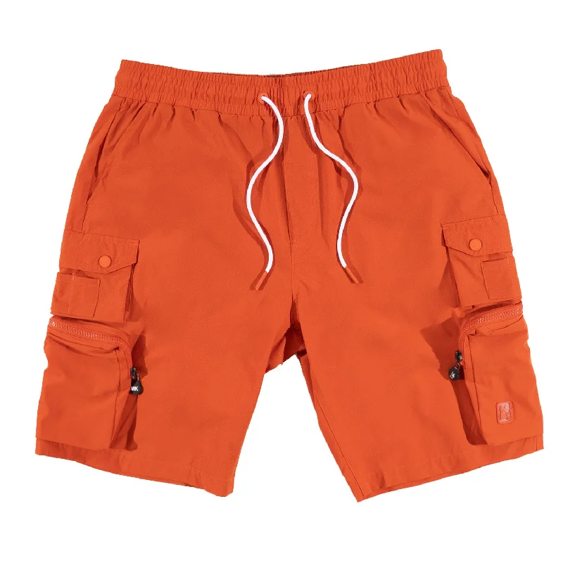 Custom Shorts For Team Sponsorship-M633 Colton Nylon Spandex Cargo Shorts - Orange