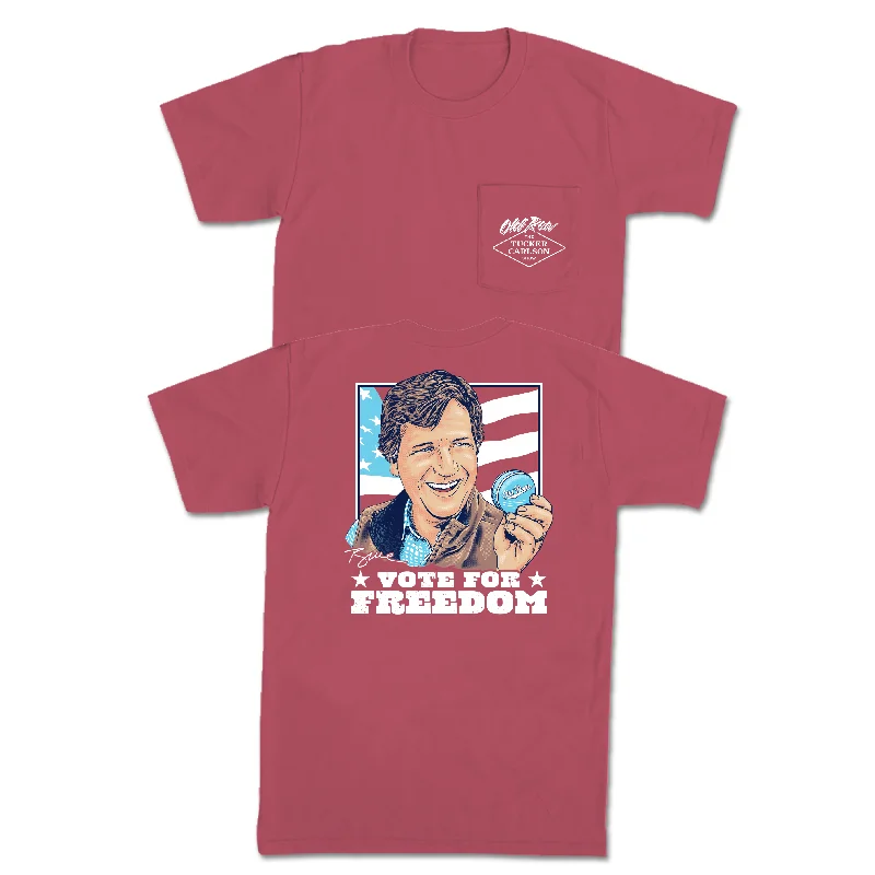 T-Shirts For Sports Fundraisers-Tucker Vote For Freedom Pocket Tee