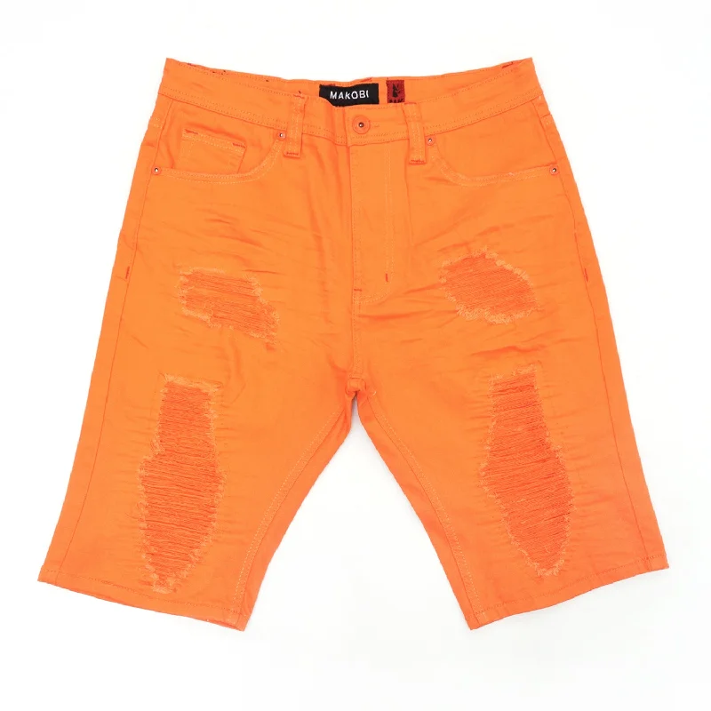 Shorts With Custom Fabric Options-M971 Jordanelle Twill Shorts - Orange