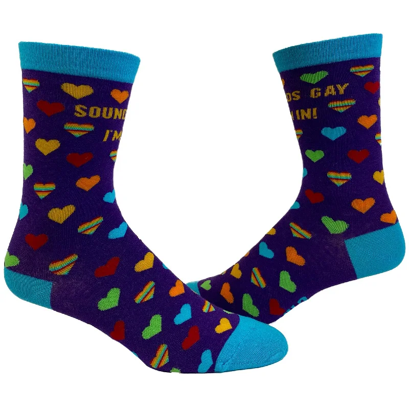 Custom Socks For Seasonal Leagues-Womens Sounds Gay I'm In Socks