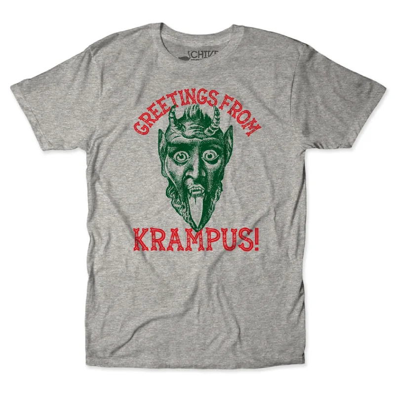 T-Shirts With Player Numbers & Logos-Greetings From Krampus Tee