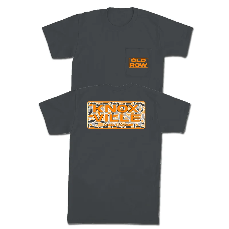 Custom T-Shirts With Custom Sleeve Text-Knoxville Camo Pocket Tee