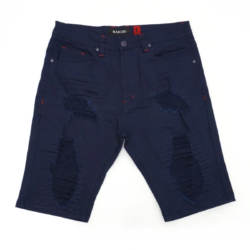 Custom Shorts For Seasonal Leagues-M971 Jordanelle Twill Shorts - Navy