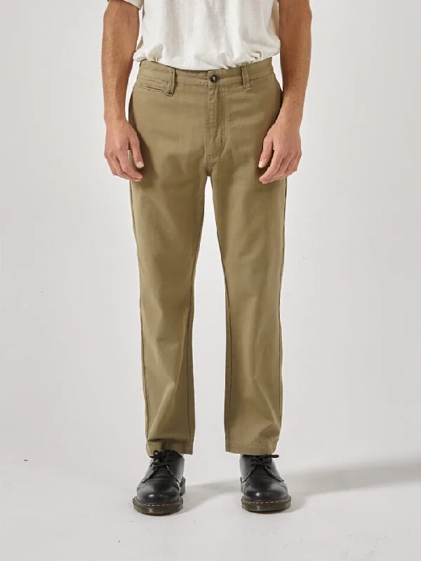 Pants For School Competitions-Minimal Thrills Work Chino - Aloe