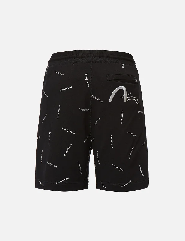 Custom Shorts For Alumni Games-Glitter Monogram Print Sweat Shorts