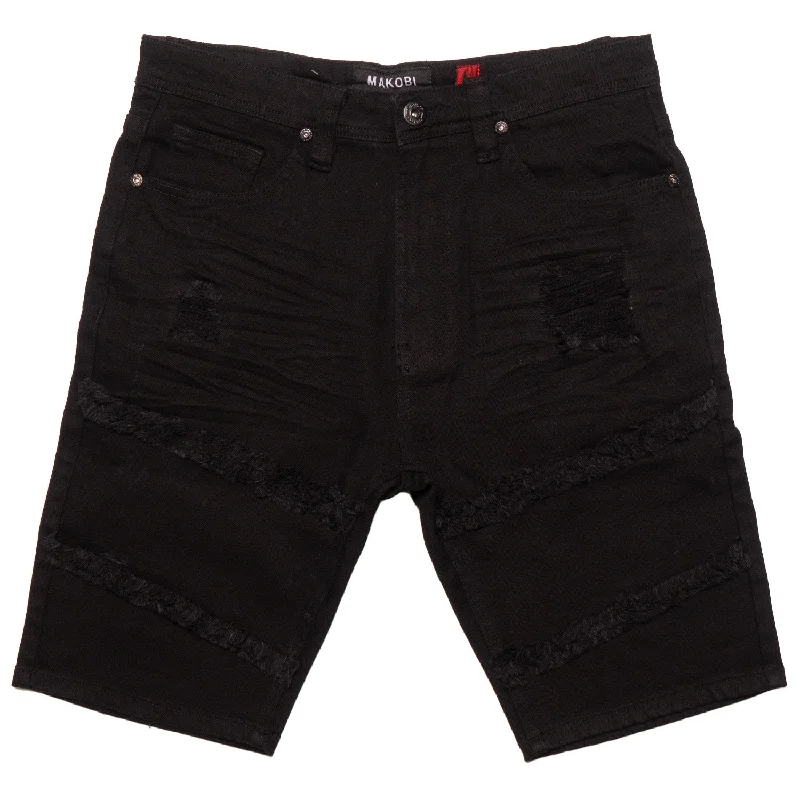 Personalized Shorts For Tournament Winners-M967 Noah Denim Shorts - Black