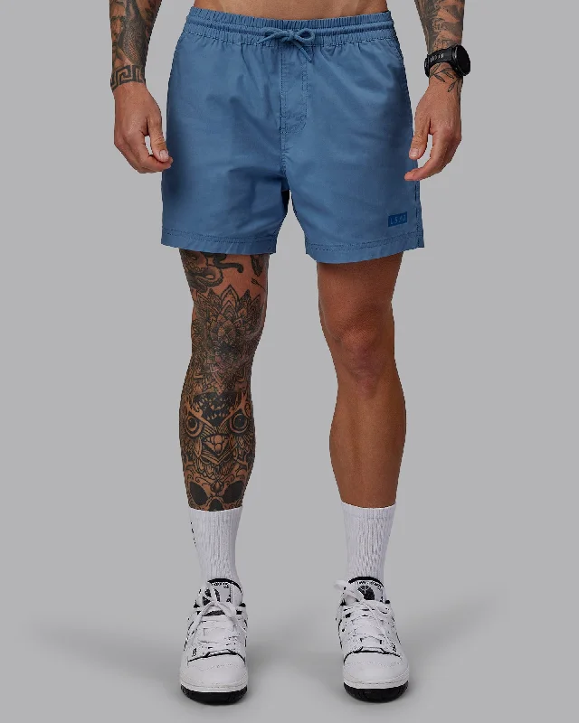 Shorts With Custom Fonts & Numbering-Daily 5" Shorts - Elemental Blue