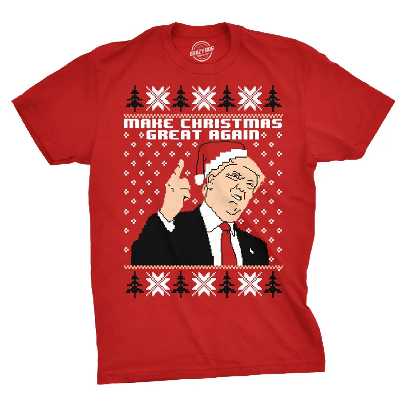 Custom T-Shirts For Regional Tournaments-Make Christmas Great Again Ugly Christmas Sweater Men's T Shirt