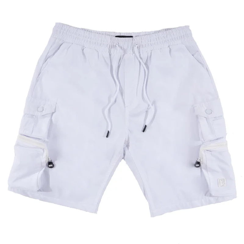 Personalized Shorts For Gift Giving-M633 Colton Nylon Spandex Cargo Shorts - White