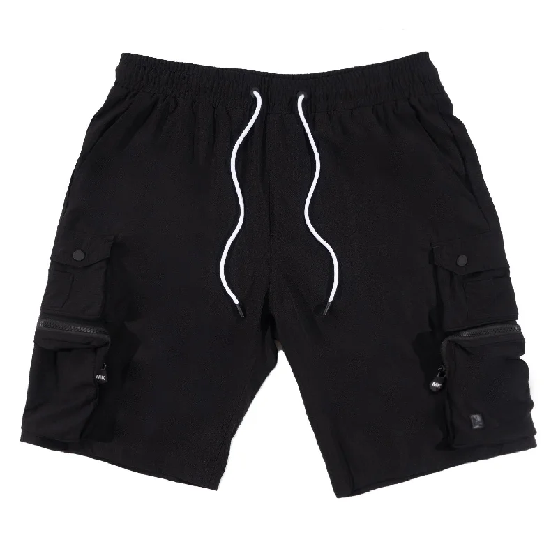 Shorts For Charity Fundraisers-M633 Colton Nylon Spandex Cargo Shorts - Black